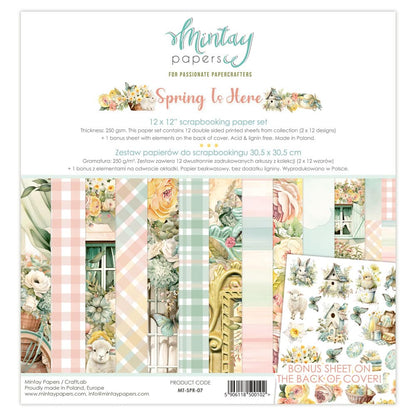 Mintay Papers - Spring is Here - 12"x12" Scrapbooking Pack