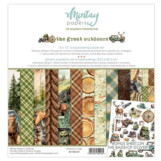 Mintay Papers - The Great Outdoors - 12"x12" Scrapbooking Pack