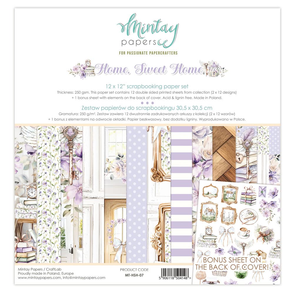 Mintay Papers Home Sweet Home - 12"x12" Scrapbooking Pack MT-HSH-07