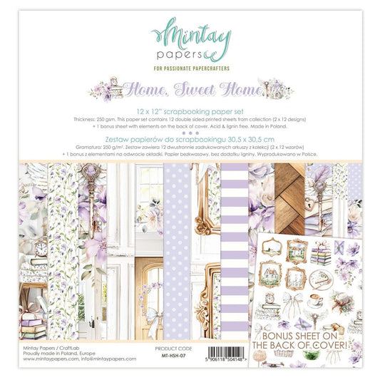 Mintay Papers Home Sweet Home - 12"x12" Scrapbooking Pack MT-HSH-07