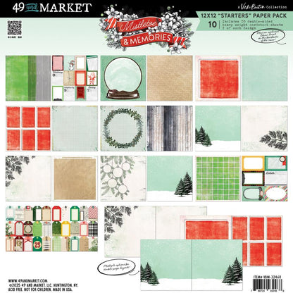 Mistletoe And Memories 12x12 "Starters" Paper Pack By Vicki Boutin