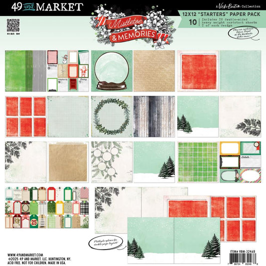 Mistletoe And Memories 12x12 "Starters" Paper Pack By Vicki Boutin