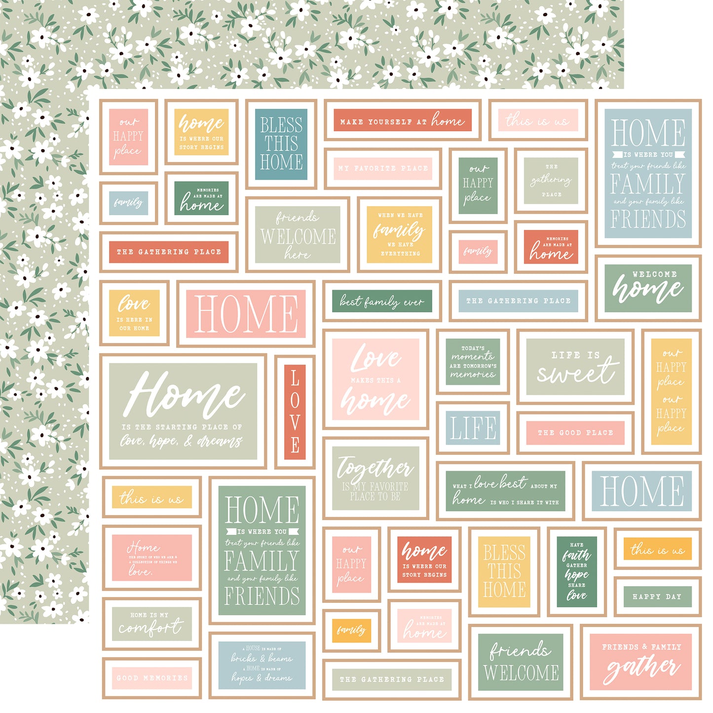 Our Happy Place Collection Paper Pack 12"X12"