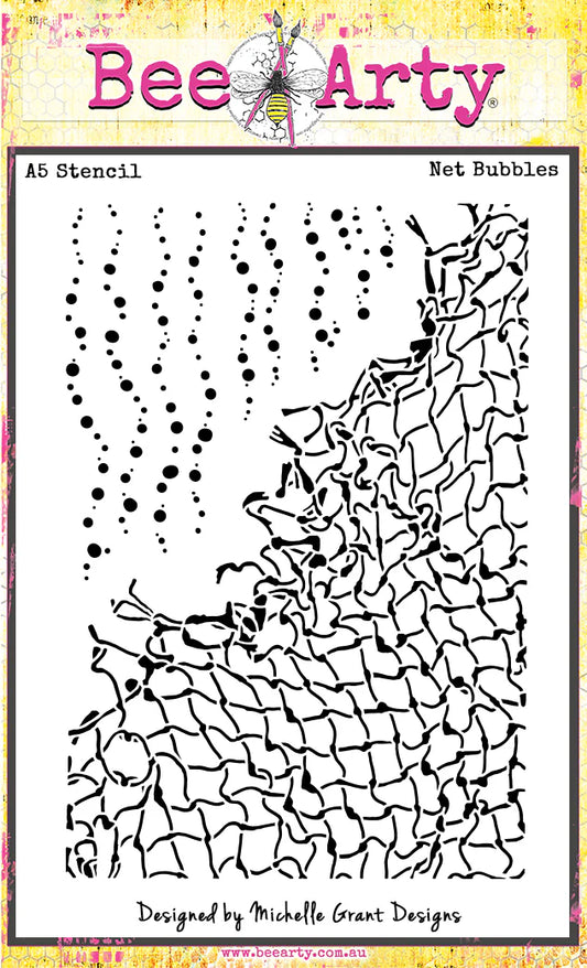Bee Arty - Net Bubbles - A5 Stencil