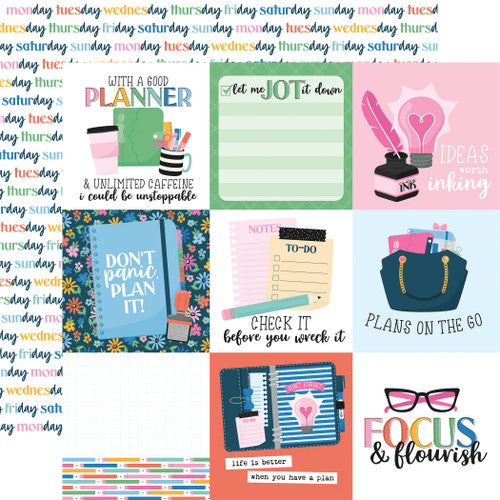 Plan On It Collection Paper Pack 12"X12"