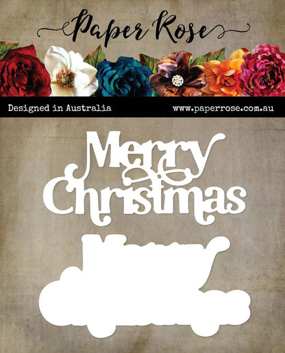 Paper Rose - Merry Christmas Layered Metal Cutting Die