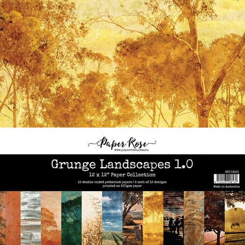 Paper Rose Grunge Landscapes 1.0 12x12 Paper Collection
