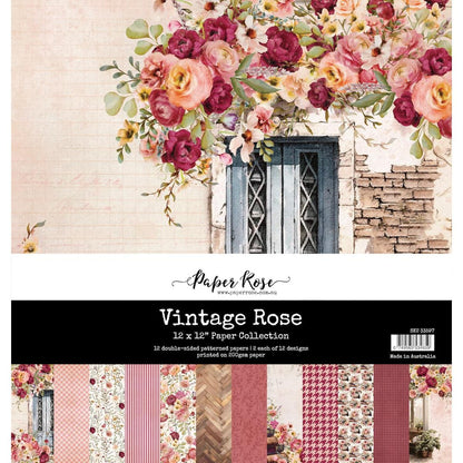Paper Rose Vintage Rose 12x12 Paper Collection