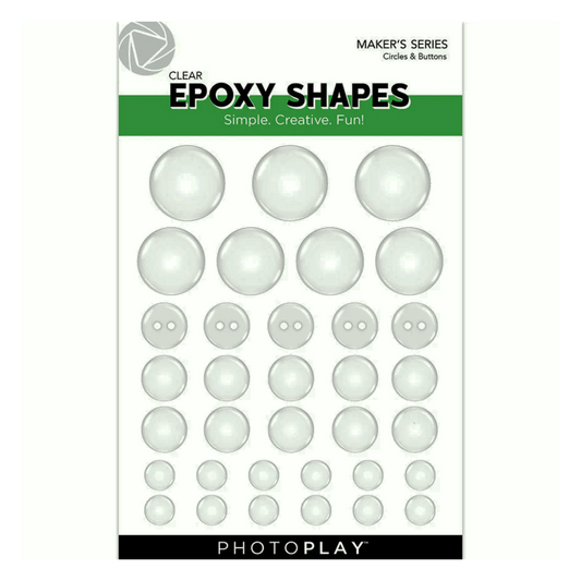 Clear Epoxy Shapes - Circles & Buttons without Die