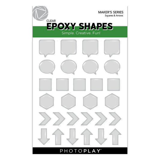 Clear Epoxy Shapes - Squares & Word Bubbles without Die