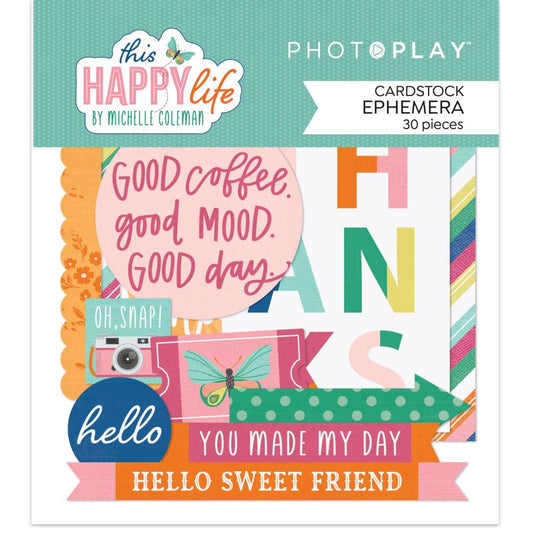 PhotoPlay Paper This Happy Life - Cardstock Ephemera by Michelle Coleman THL4875
