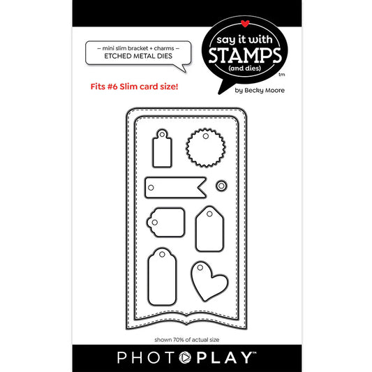 Say It With Stamps - #6 Mini Slim Bracket Die + Charms