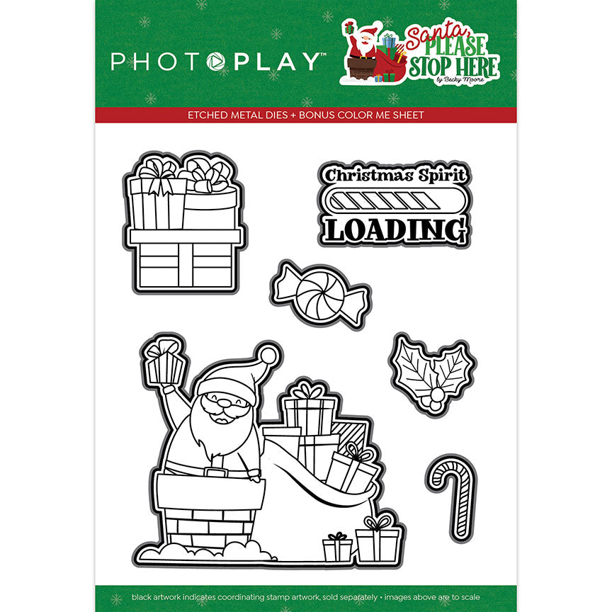 Photo Play Santa Please Stop Here - Metal Cutting Dies