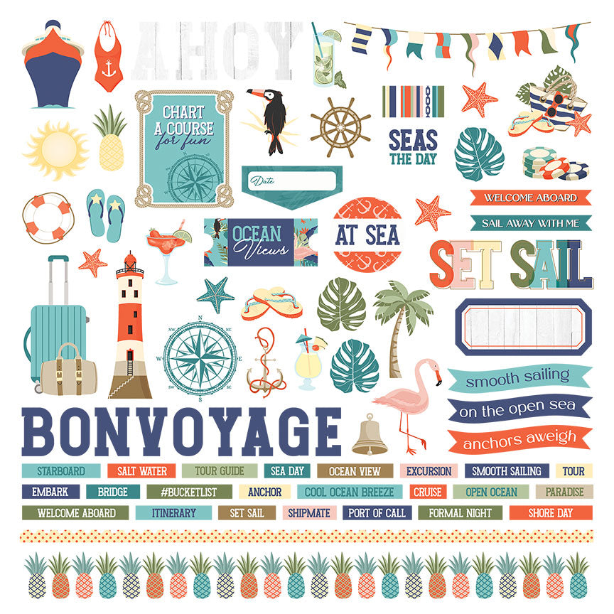 Photo Play Ship to Shore Element sticker sheet