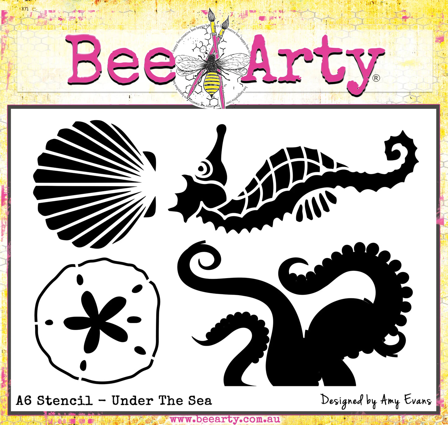 Bee Arty - Under the Sea - A6 Stencil