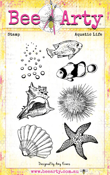 Bee Arty - Aquatic Life - Clear Stamp Set