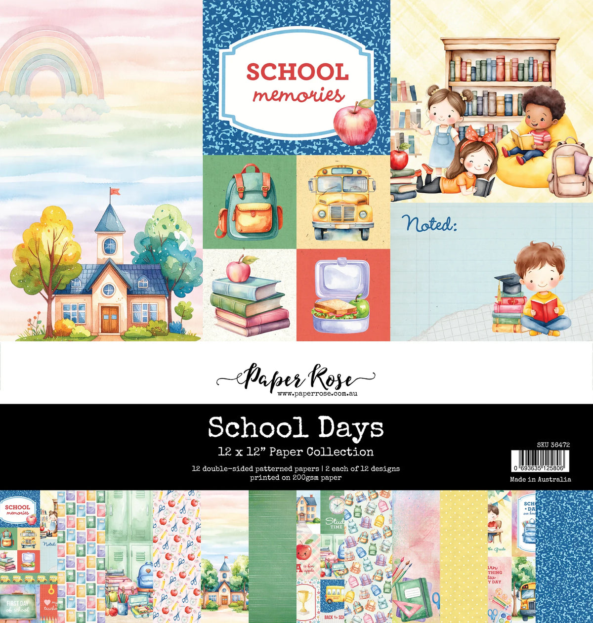 School Days 12x12 Paper Collection