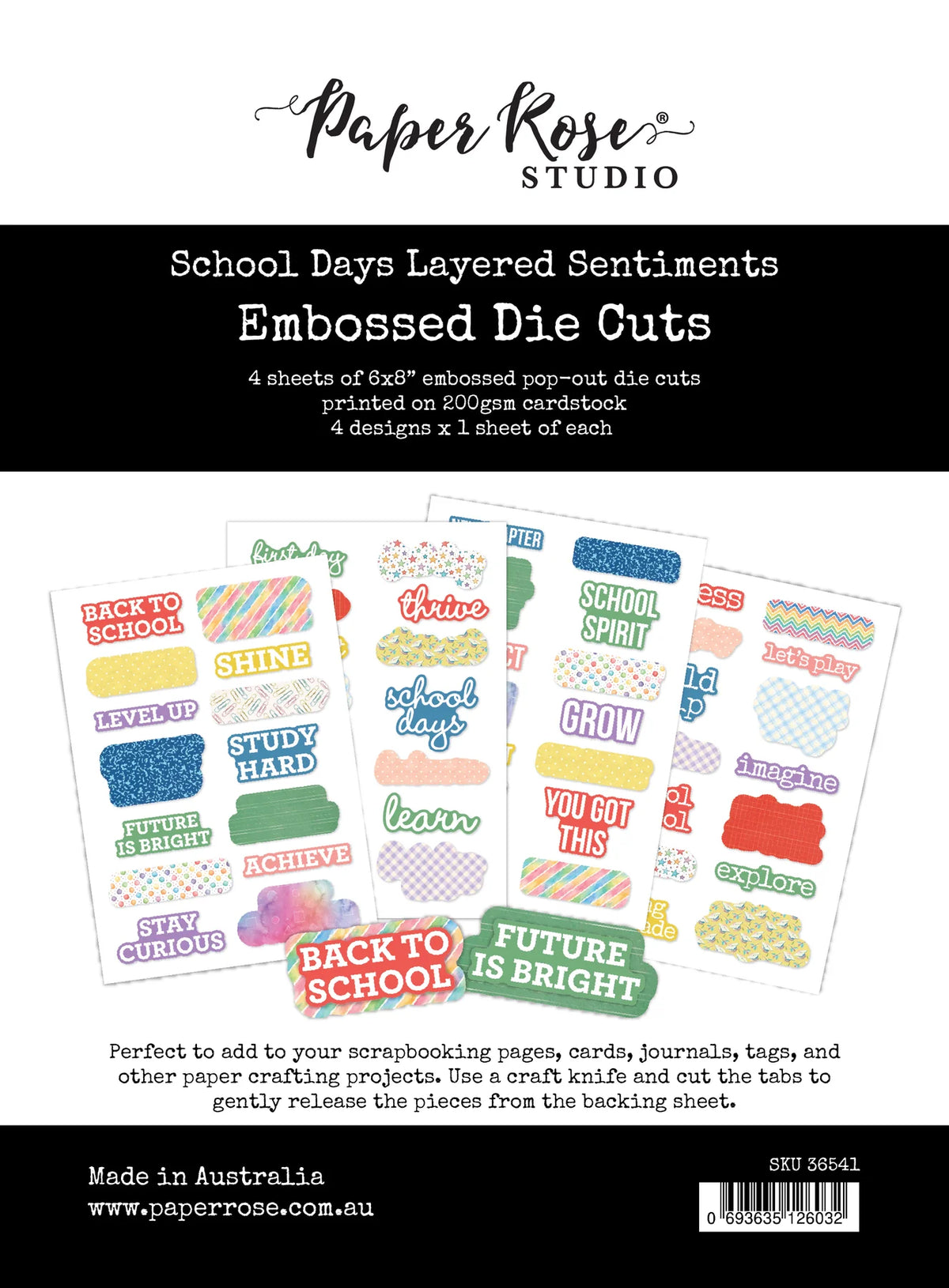 School Days 6 x 8" Layered Sentiments