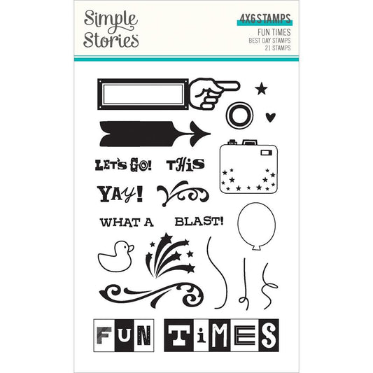 Simple Stories - Fun Time Photopolymer Stamps - Best Day