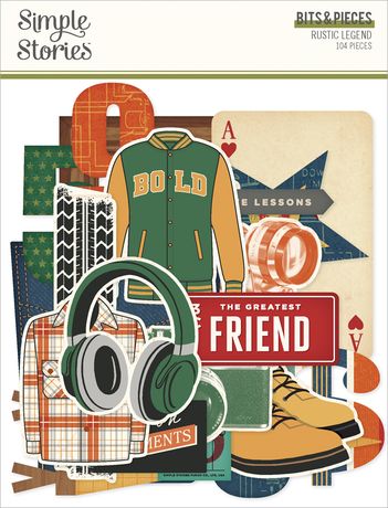 Simple Stories Bits & Pieces Die-Cuts - Rustic Legend