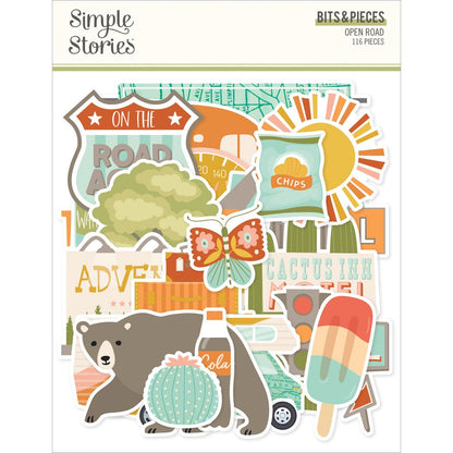 Simple Stories Bits & Pieces Die Cuts - Open Road