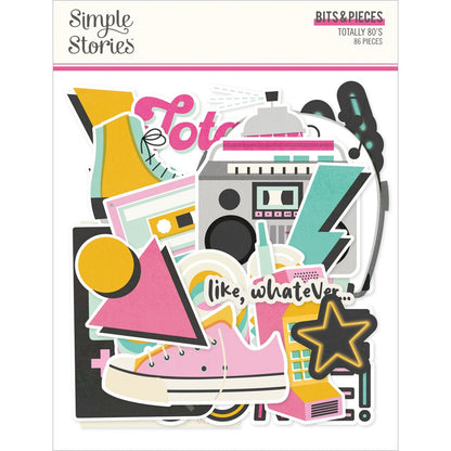 Simple Stories Bits & Pieces Die Cuts - Totally 80's
