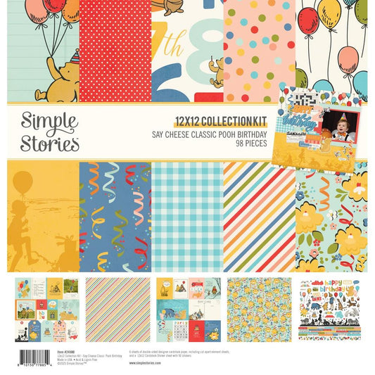 Simple Stories Collection Kit 12"X12" - Say Cheese Classic Pooh Birthday
