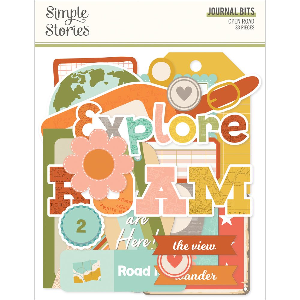 Simple Stories Journal Bits Die Cuts - Open Road