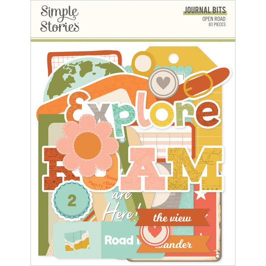 Simple Stories Journal Bits Die Cuts - Open Road