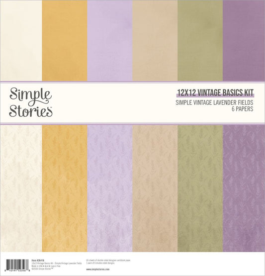 Simple Stories Vintage Basics Kit 12x12 - Simple Vintage Lavender Fields