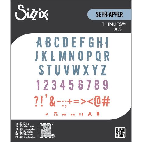 Sizzix Thinlits Die Set - Typography by Seth Apter