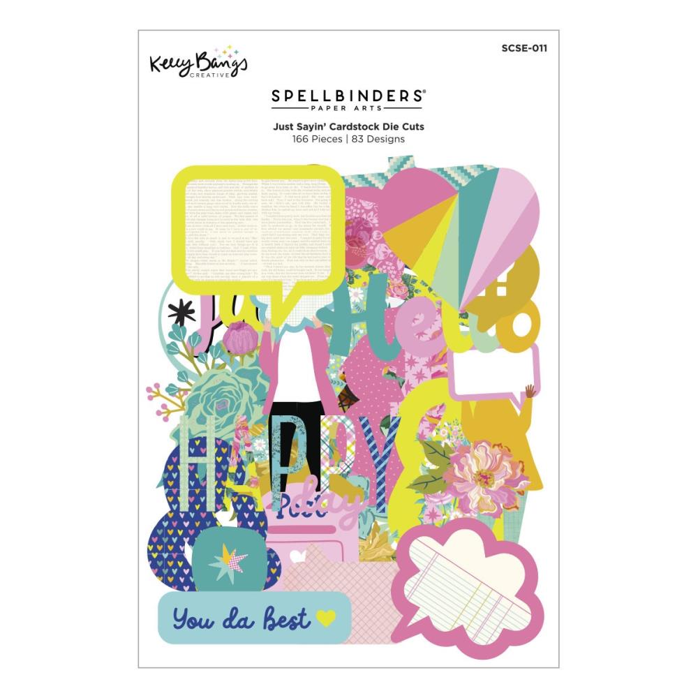 Spellbinders Cardstock Die Cuts by Kelly Bangs - Just Sayin' SCSE-011