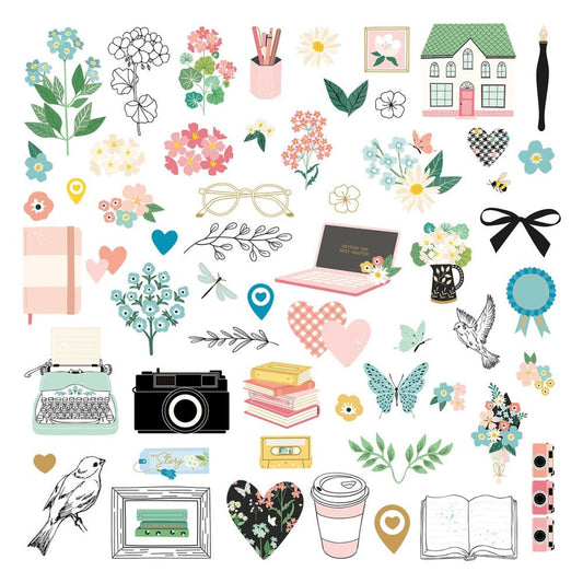 Spellbinders Cardstock Diecut Ephemera From Rosie's Studio - Hello It's Me