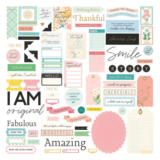 Spellbinders Cardstock Diecut Sentiments From Rosie's Studio - Hello It's Me