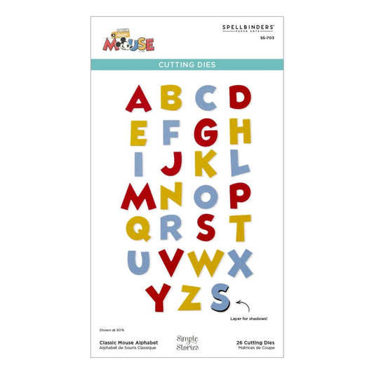 Spellbinders Etched Dies From Say Cheese Classic Mouse - Classic Mouse Alphabet