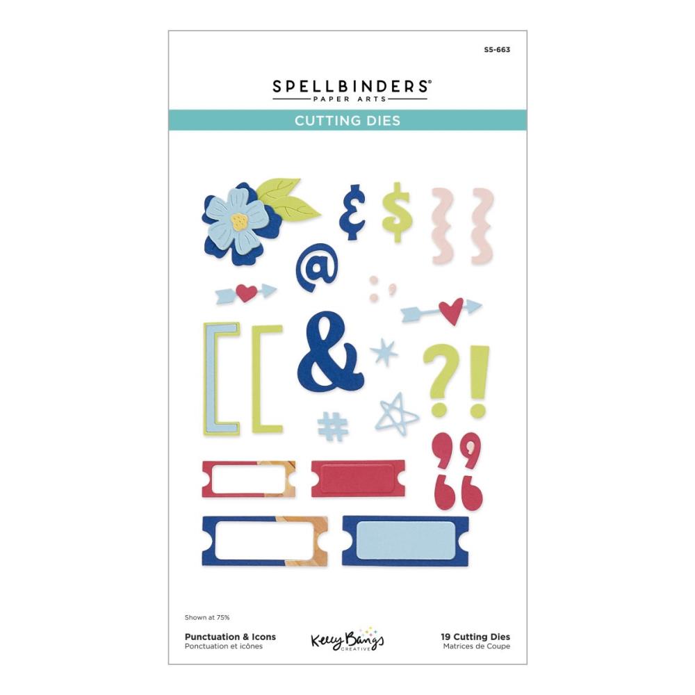 Spellbinders Etched Dies Just Sayin' by Kelly Bangs - Punctuation and Icons