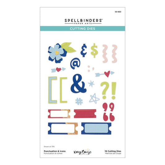 Spellbinders Etched Dies Just Sayin' by Kelly Bangs - Punctuation and Icons