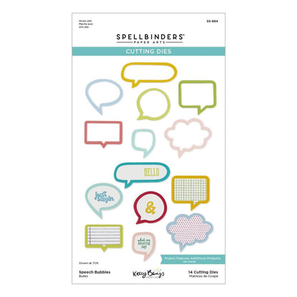 Spellbinders Etched Dies Just Sayin' by Kelly Bangs - Speech Bubbles