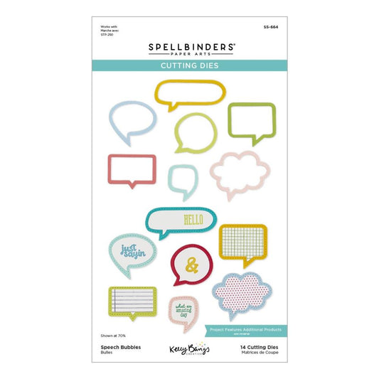 Spellbinders Etched Dies Just Sayin' by Kelly Bangs - Speech Bubbles