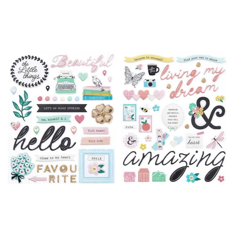 Spellbinders Puffy Stickers From Rosie's Studio - Hello It's Me