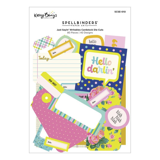 Spellbinders Writable Die Cuts by Kelly Bangs - Just Sayin' SCSE-010