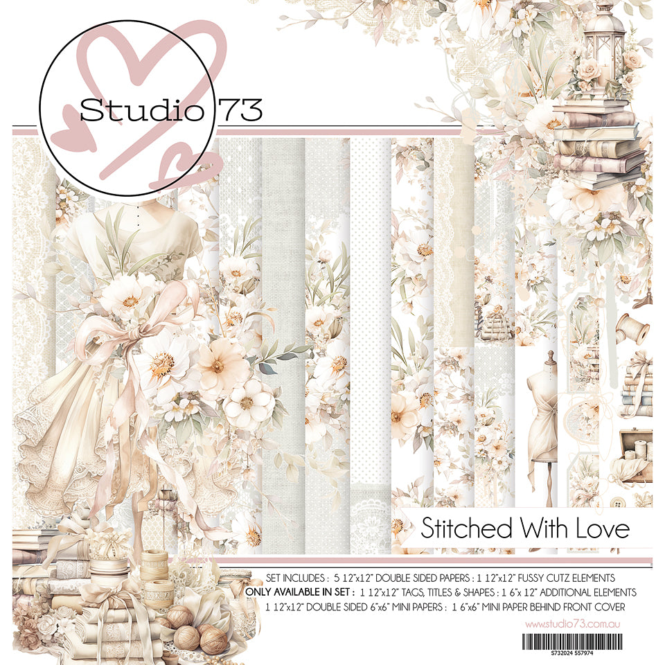 Studio 73 - Stitched With Love  - 12x12 collection - Captured Hearts Australia