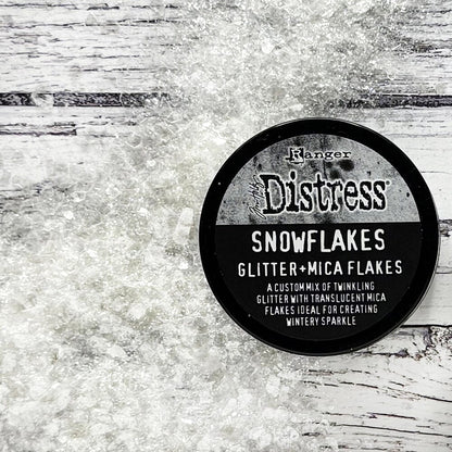 Tim Holtz Distress Glitter & Mica Flakes - Snowflakes