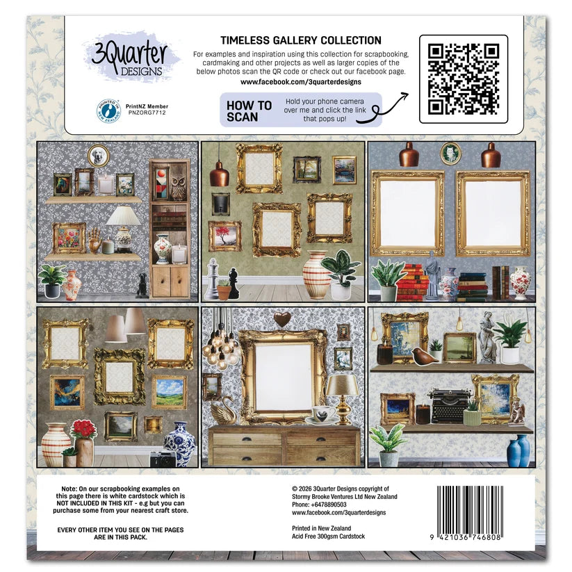 3Quarters Designs - Timeless Gallery Collection - 12"x12" Pack