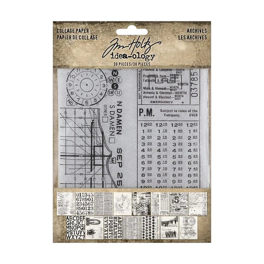 Tim Holtz Idea-ology Collage Paper Archives