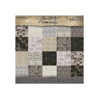 Idea-ology Double- Sided Cardstock 8"x8" - Palette Collection: Charcoal