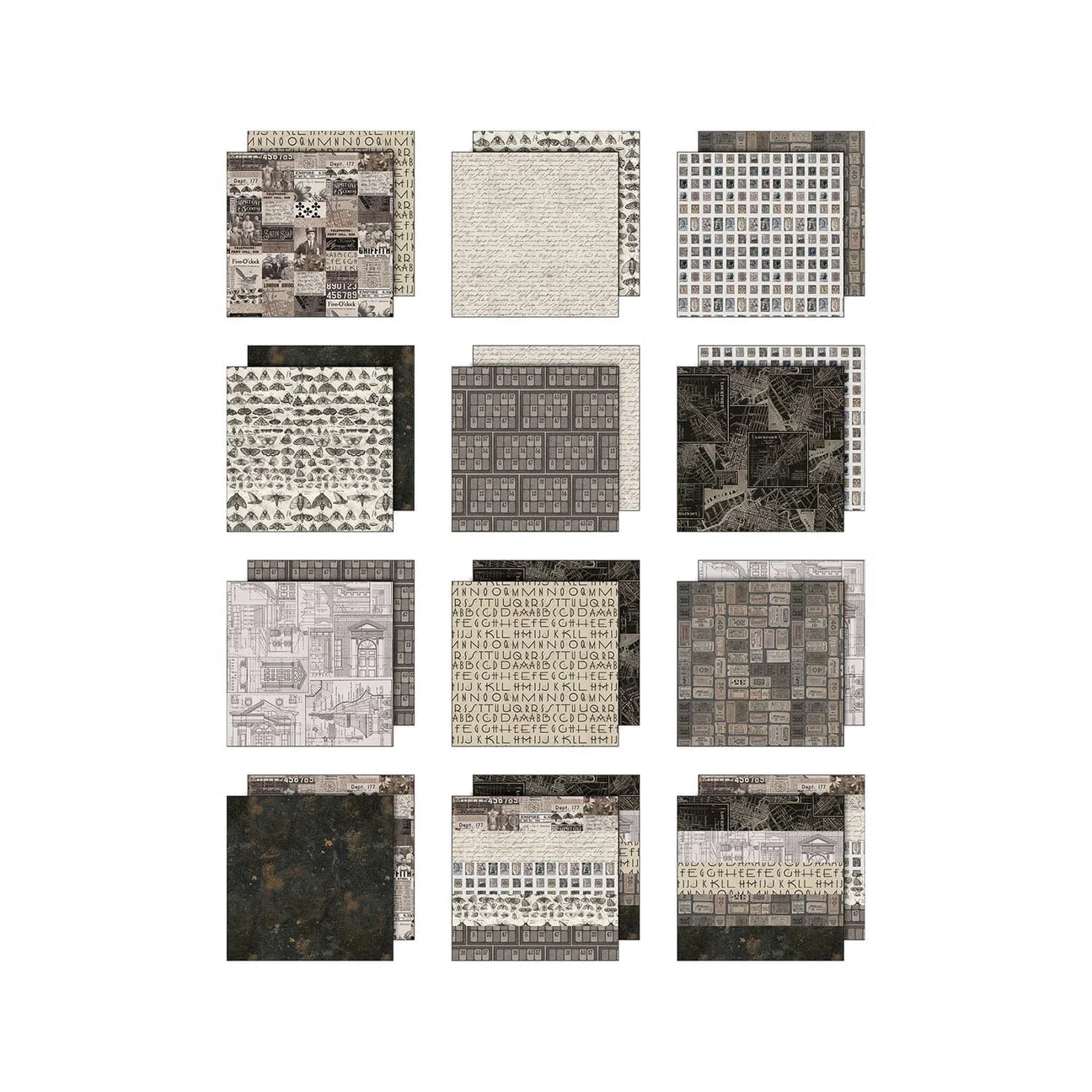 Idea-ology Double- Sided Cardstock 8"x8" - Palette Collection: Charcoal