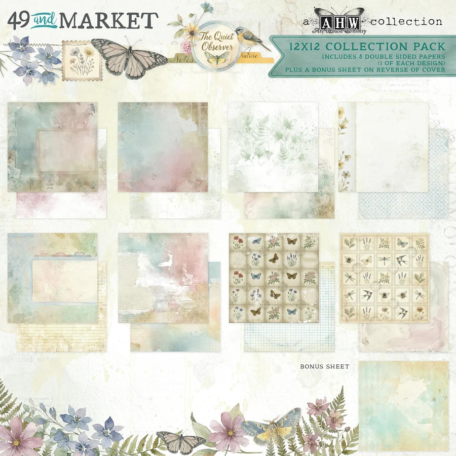 The Quiet Observer 12" x 12" Collection Pack by Arthouse Whimsy