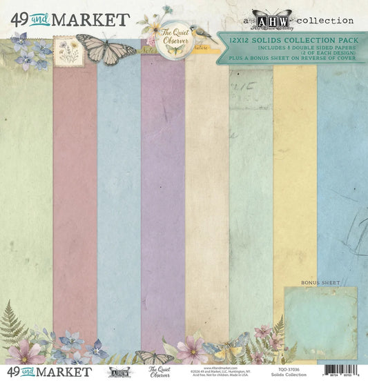 The Quiet Observer 12" x 12" Solids Collection Pack by Arthouse Whimsy