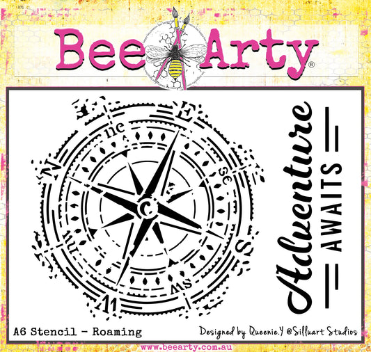 Bee Arty - Roaming - A6 Stencil - The Great Elsewhere
